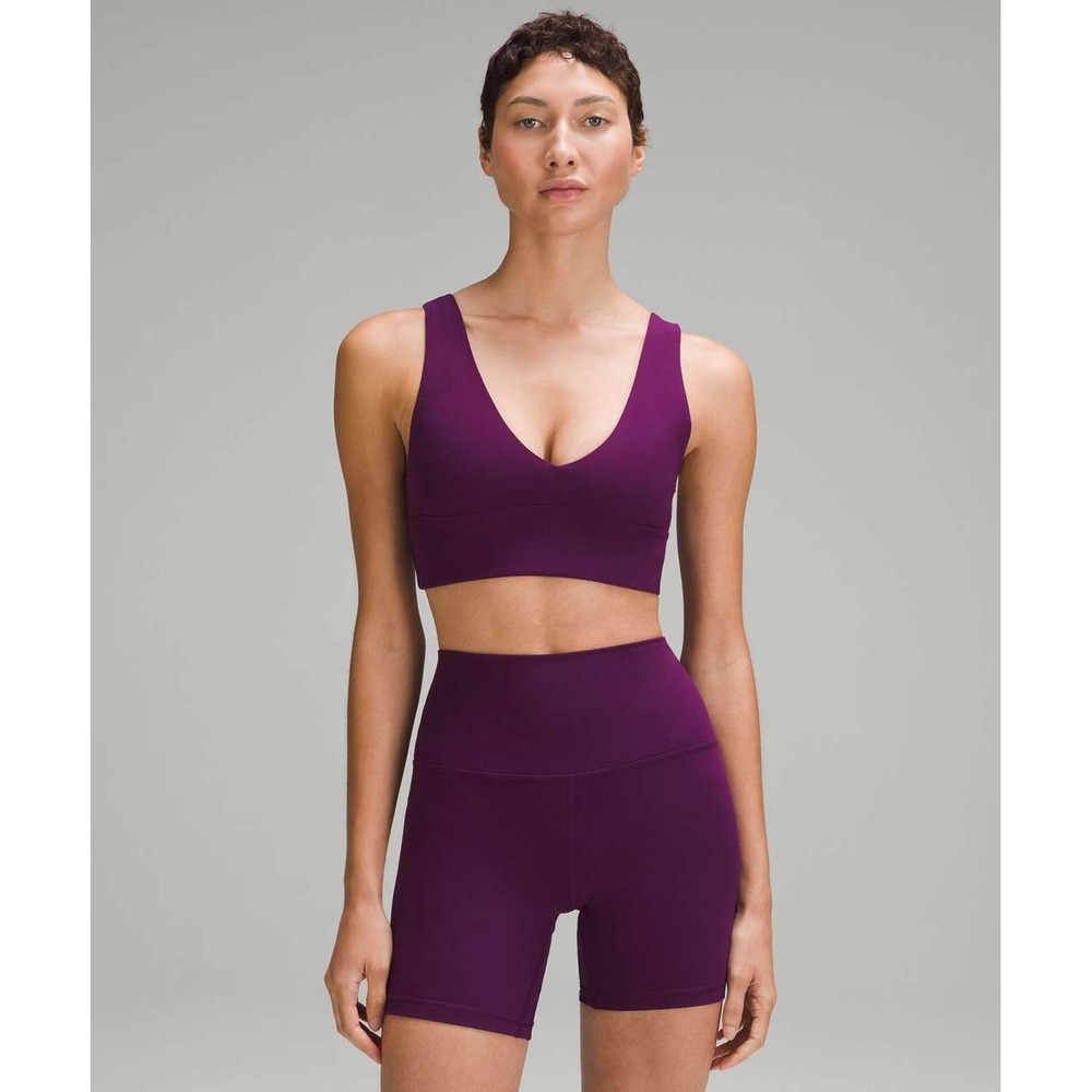 Lululemon Align V-Neck Bra *Light Support, A/B Cup Dramatic Magenta Size 6